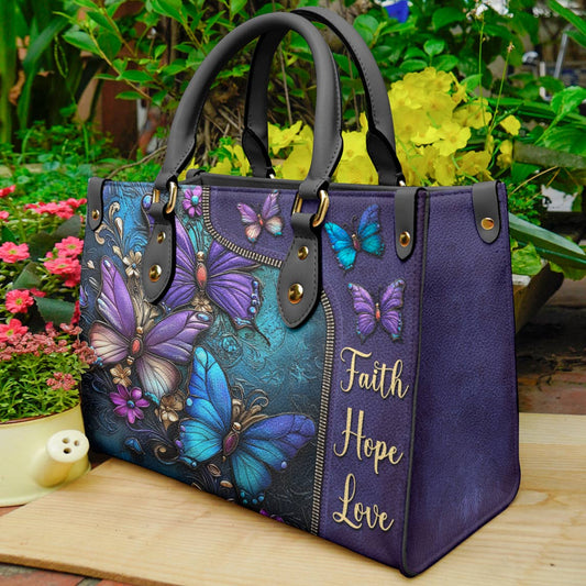 Lorva Leather Bag Faith Hope Love