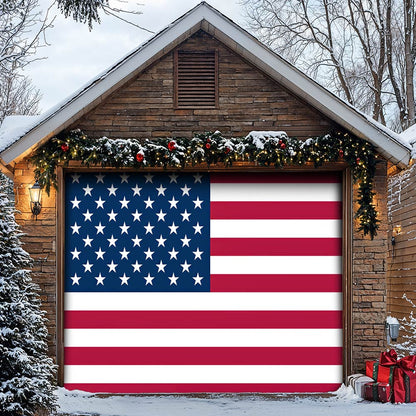 Lorva Garage Door Banner Decoration American Flag