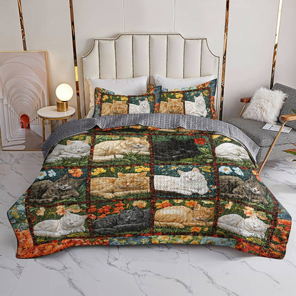 Lorva All Season Quilt 3-Piece Set Catnap Harmony