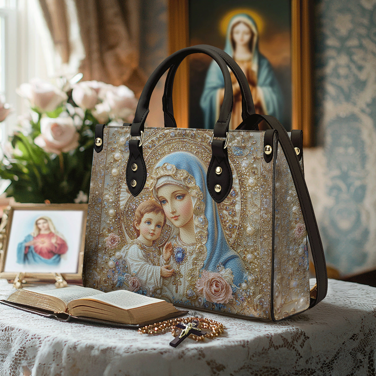 Lorva Leather Bag Divine Madonna And Child