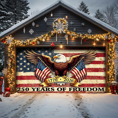 Lorva Garage Door Banner Decoration 250 Years Of Freedom