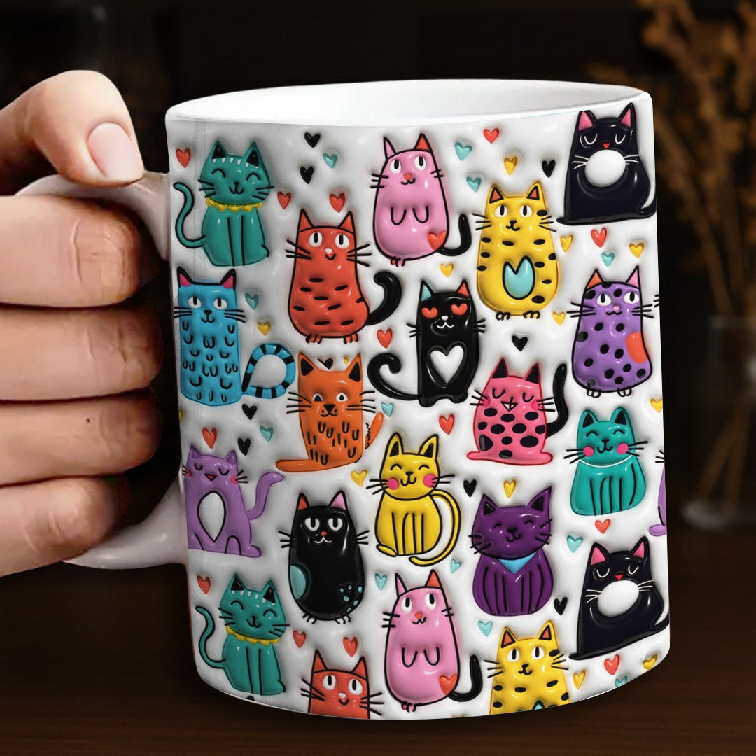 Lorva Mug Lovely Cute Colorful Cats
