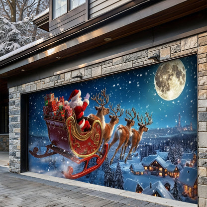 Lorva Christmas Garage Door Banner Decoration Santa’s Holiday Express