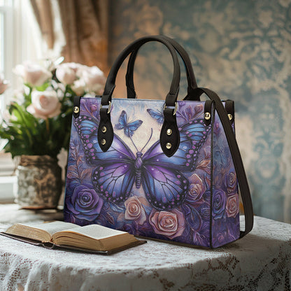 Lorva Leather Bag Violet Royalty