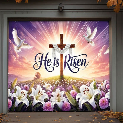 Lorva Garage Door Banner Decoration He Is Risen