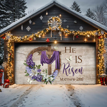 Lorva Garage Door Banner Decoration He Is Risen