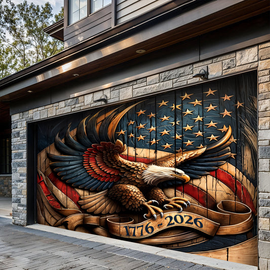 Lorva Garage Door Banner Decoration Classical Eagle