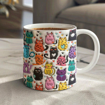 Lorva Mug Lovely Cute Colorful Cats