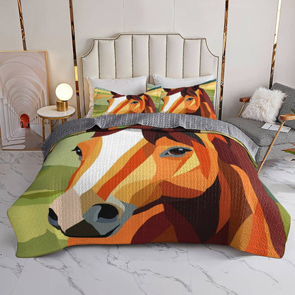 Lorva Horse All Season Quilt 3-Piece Set