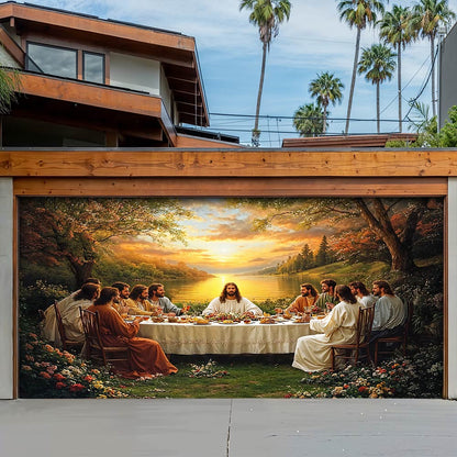 Lorva Garage Door Banner Decoration The Last Supper