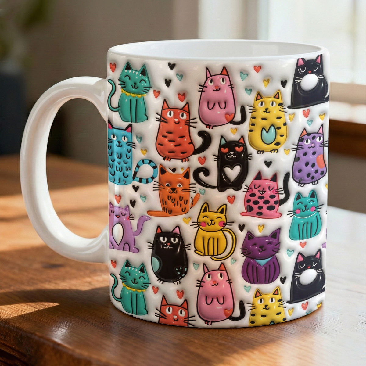 Lorva Mug Lovely Cute Colorful Cats