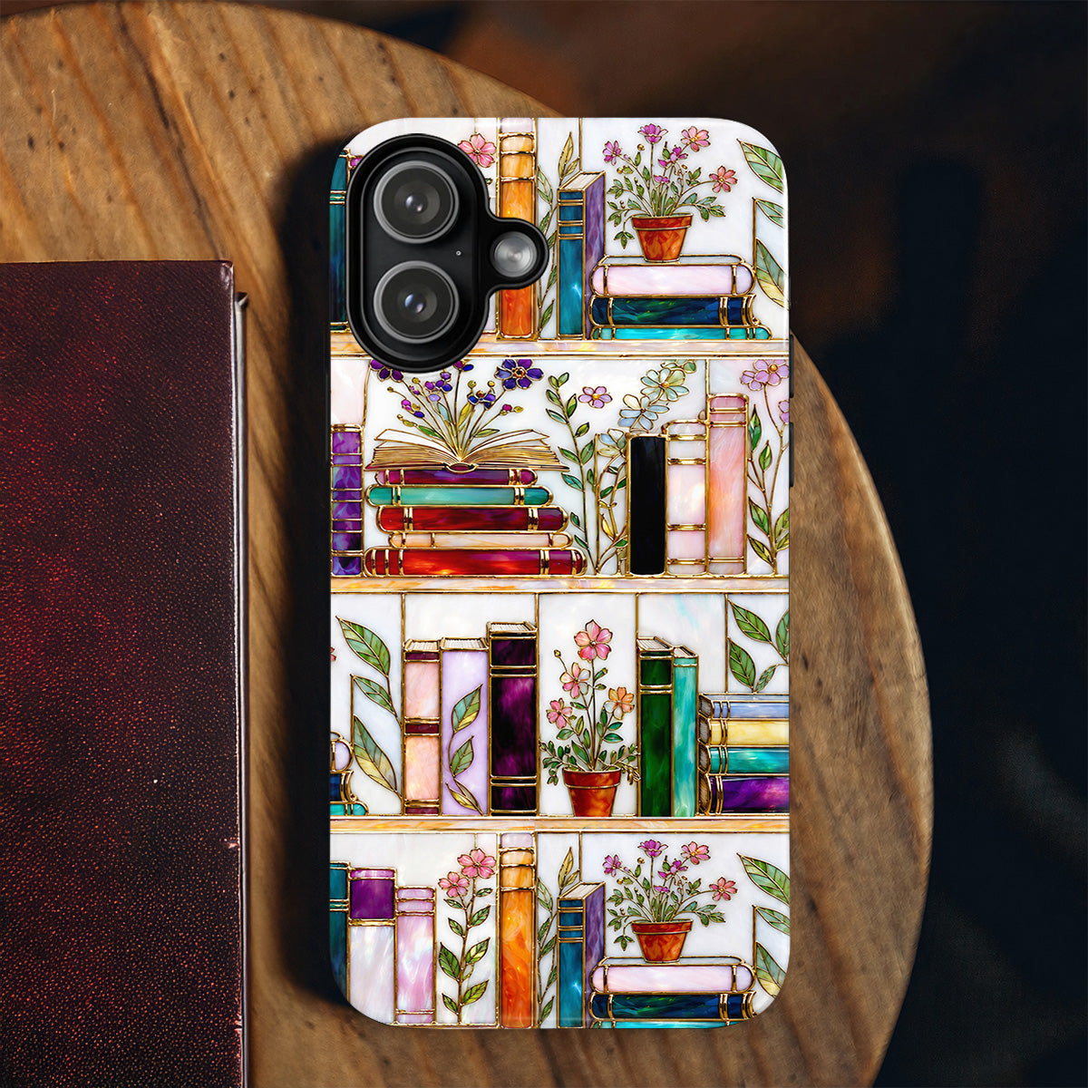 Lorva Reading Phone Case Charming Floral Bookshelf
