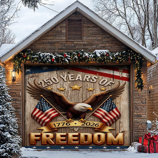 Lorva Garage Door Banner Decoration 250 Years Of Freedom