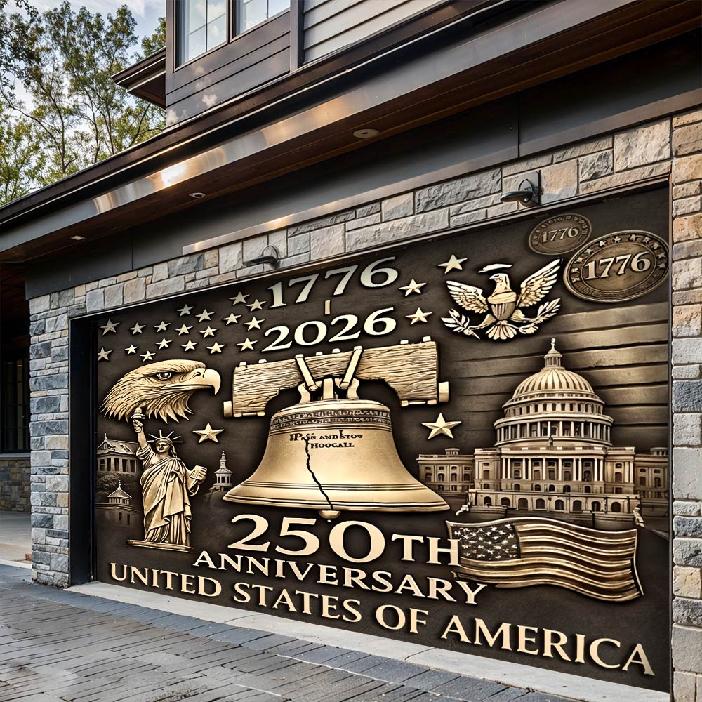 Lorva Patriotic Garage Door Banner Decoration Liberty