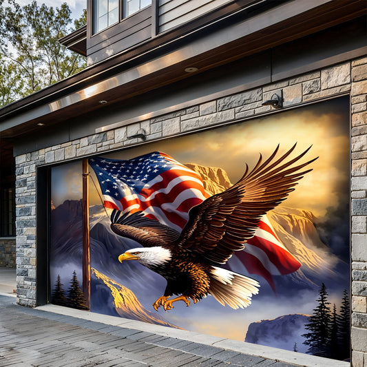 Lorva Garage Door Banner Decoration 250th Anniversary Cross The Mountain