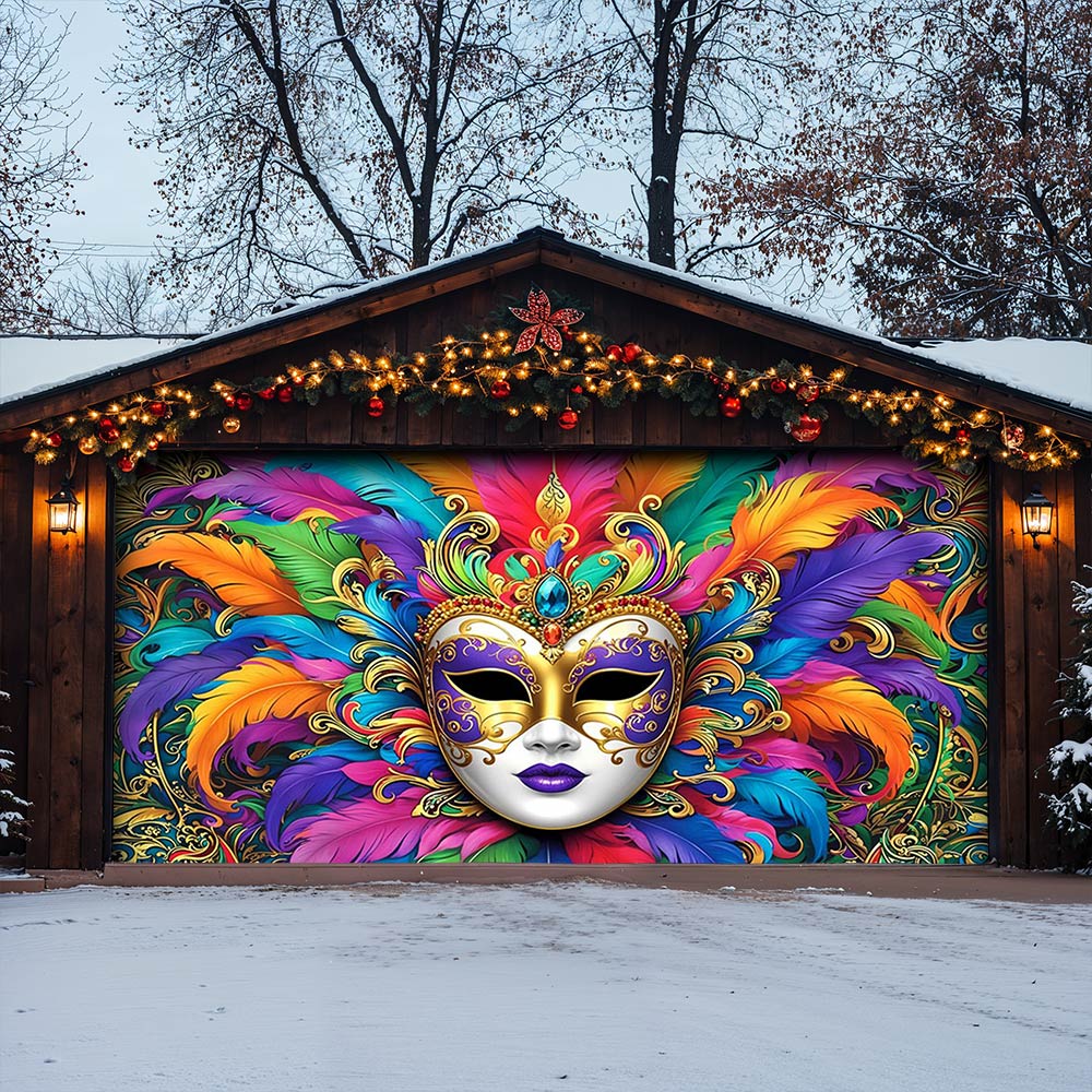 Lorva Garage Door Banner Decoration Radiant Carnival King