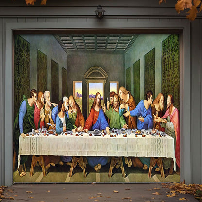 Lorva Garage Door Banner Decoration The Last Supper
