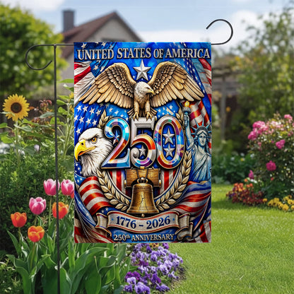 Lorva Garden Flag America 250th Anniversary