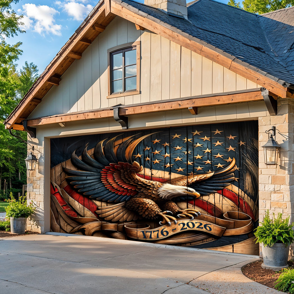Lorva Garage Door Banner Decoration Classical Eagle