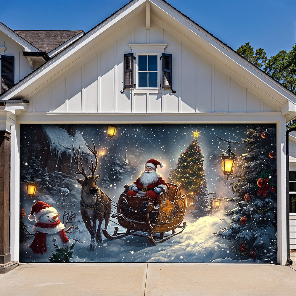 Lorva Christmas Garage Door Banner Decoration A Storybook Christmas Night