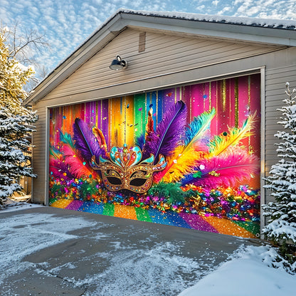 Lorva Garage Door Banner Decoration Gorgeous Mardi Gras Mask