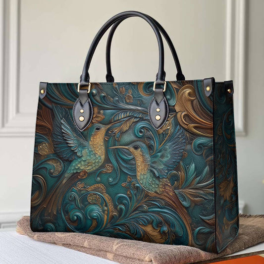 Lorva Hummingbird Leather Bag Garden Serenade