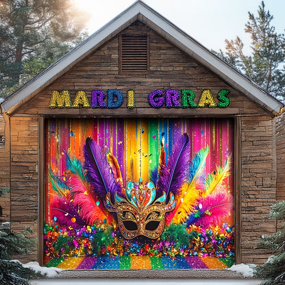 Lorva Garage Door Banner Decoration Gorgeous Mardi Gras Mask