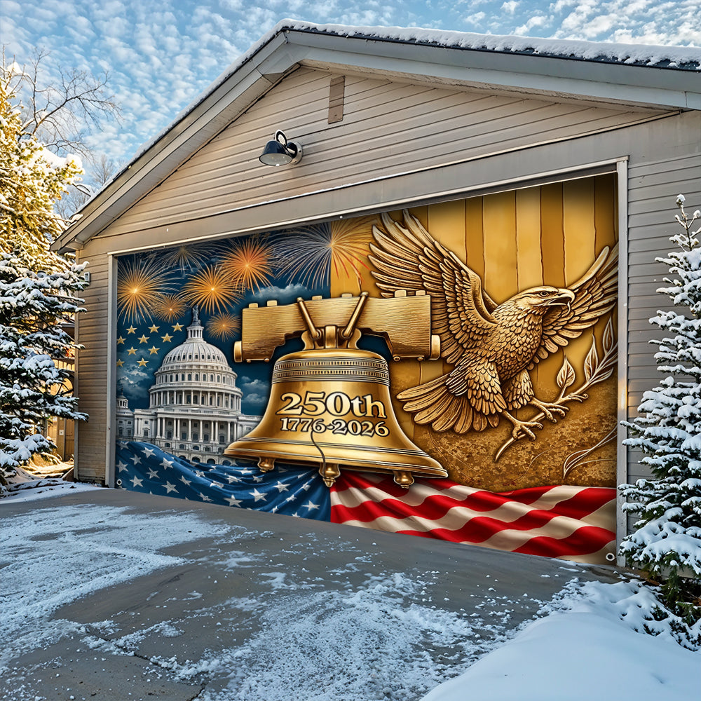 Lorva Garage Door Banner Decoration 250th Anniversary Legacy