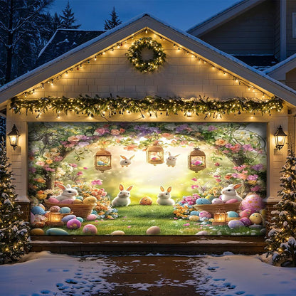 Lorva Garage Door Banner Decoration Happy Easter