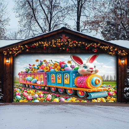 Lorva Garage Door Banner Decoration Easter Joy Express
