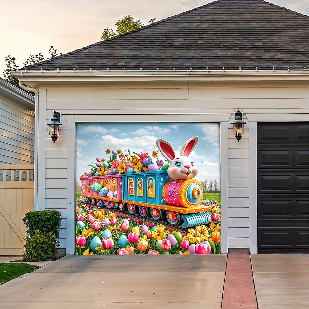 Lorva Garage Door Banner Decoration Easter Joy Express