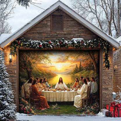 Lorva Garage Door Banner Decoration The Last Supper