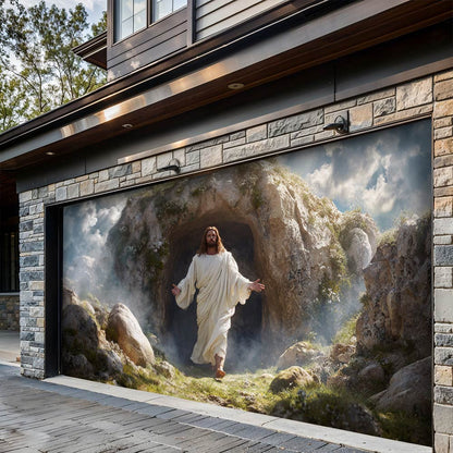 Lorva Garage Door Banner Decoration The Risen King