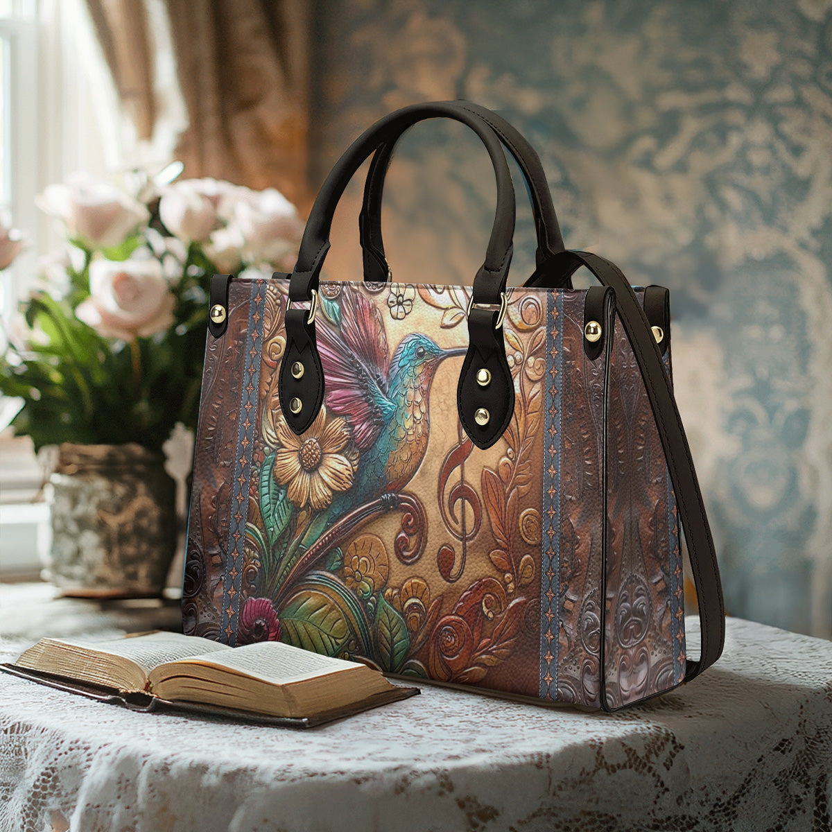 Lorva Hummingbird Leather Bag Melody In Flight