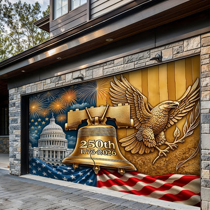 Lorva Garage Door Banner Decoration 250th Anniversary Legacy