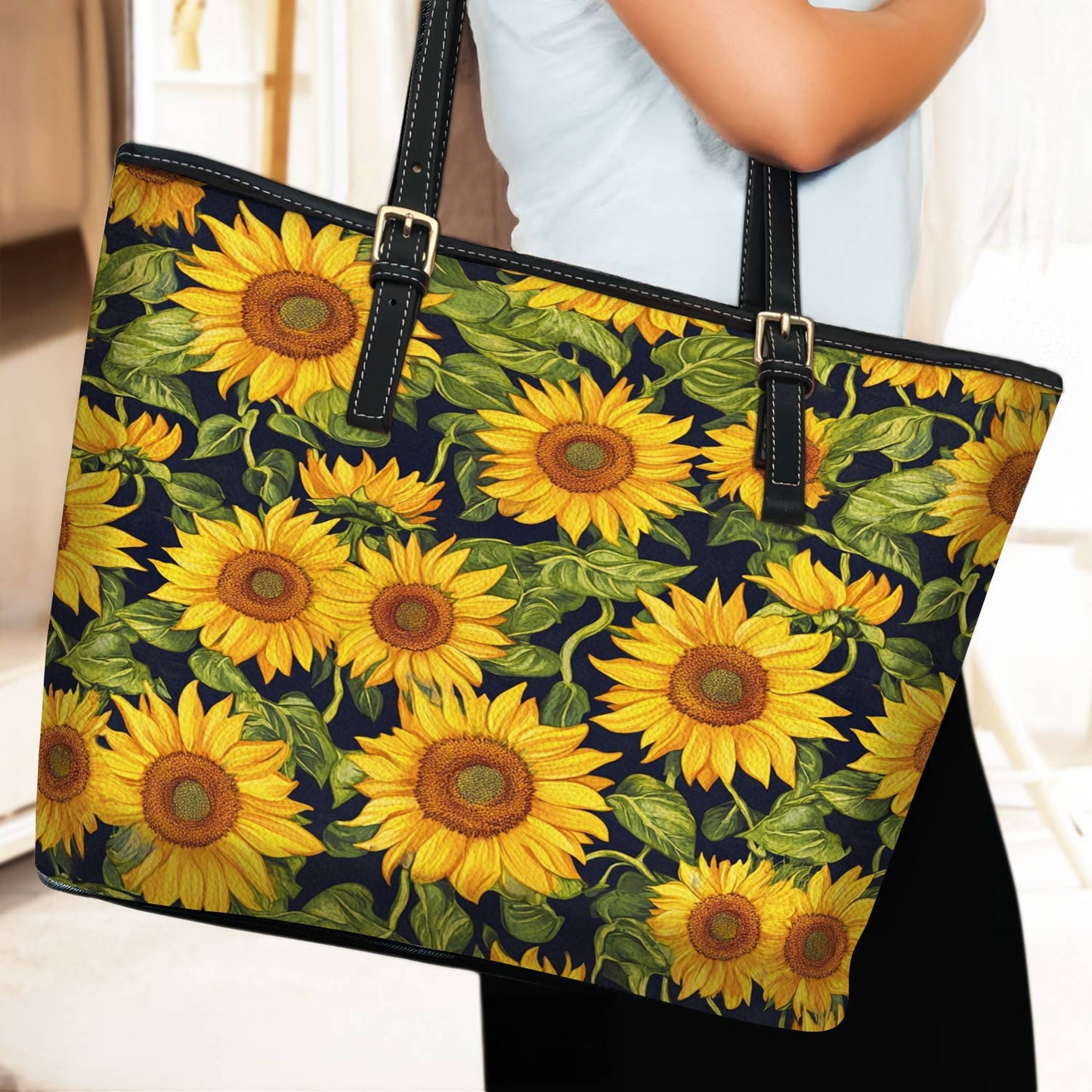 Lorva Leather Tote Bag Sunflower Whisper