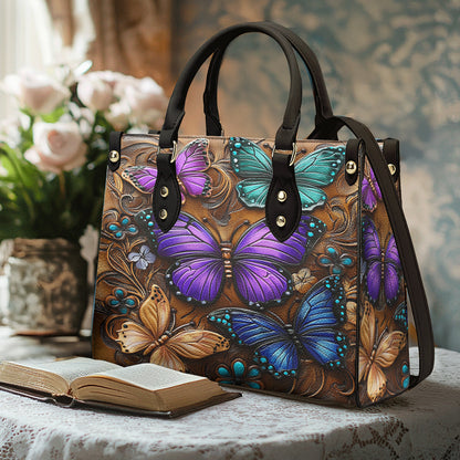 Lorva Leather Bag Colorful Butterflies