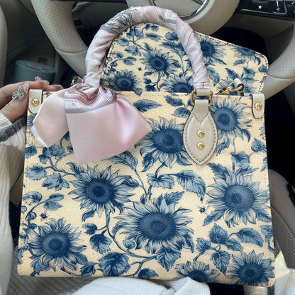 Lorva Sunflower Leather Bag Azure Grace
