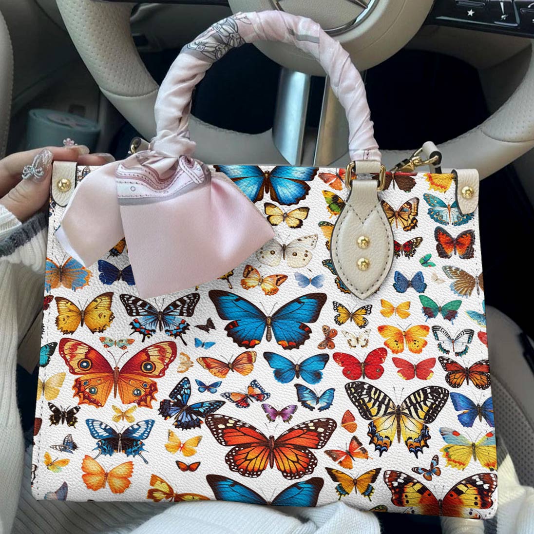 Lorva Leather Bag Butterfly Kaleidoscope