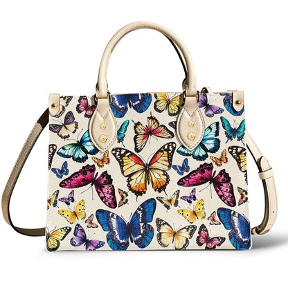 Lorva Leather Bag Colorful Butterflies