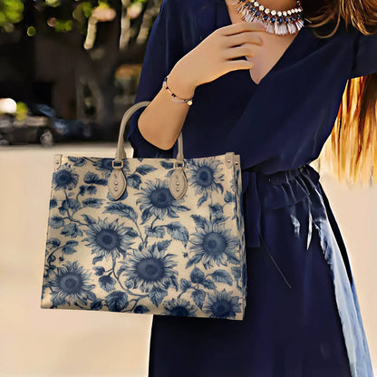 Lorva Sunflower Leather Bag Azure Grace