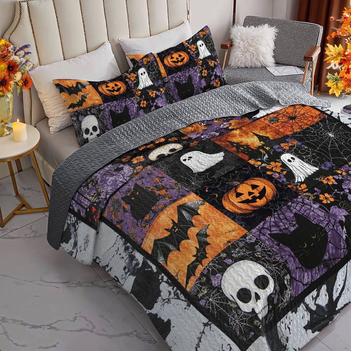Halloween Lorva All Season Quilt 3-Piece Set Mysterious