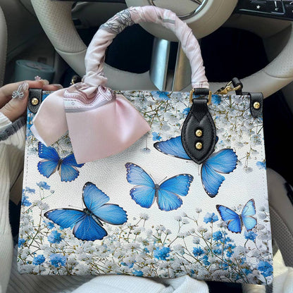 Lorva Butterfly Leather Bag Morning Sky