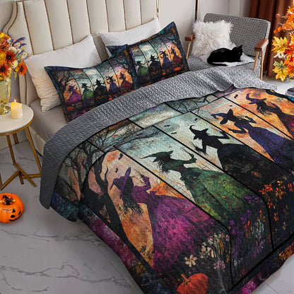Witch Lorva All Season Quilt 3-Piece Set Shadow Witches
