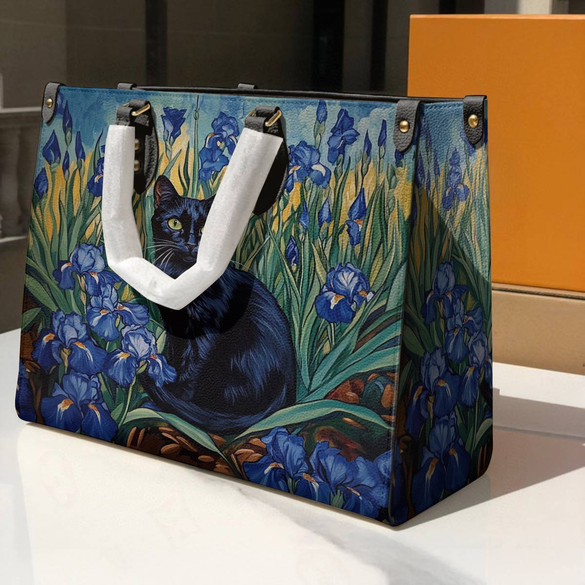 Lorva Leather Bag Iris Garden of Quiet Magic