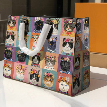 Lorva Leather Bag Feline Blooms
