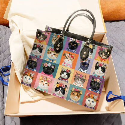 Lorva Leather Bag Feline Blooms