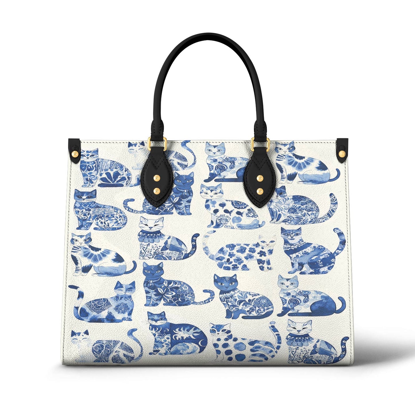 Lorva Leather Bag Cat Cerulean Catscape