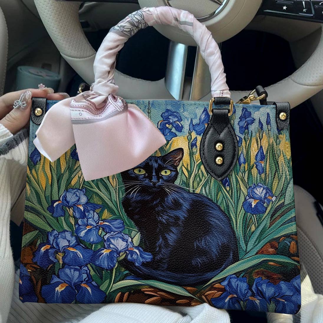 Lorva Leather Bag Iris Garden of Quiet Magic