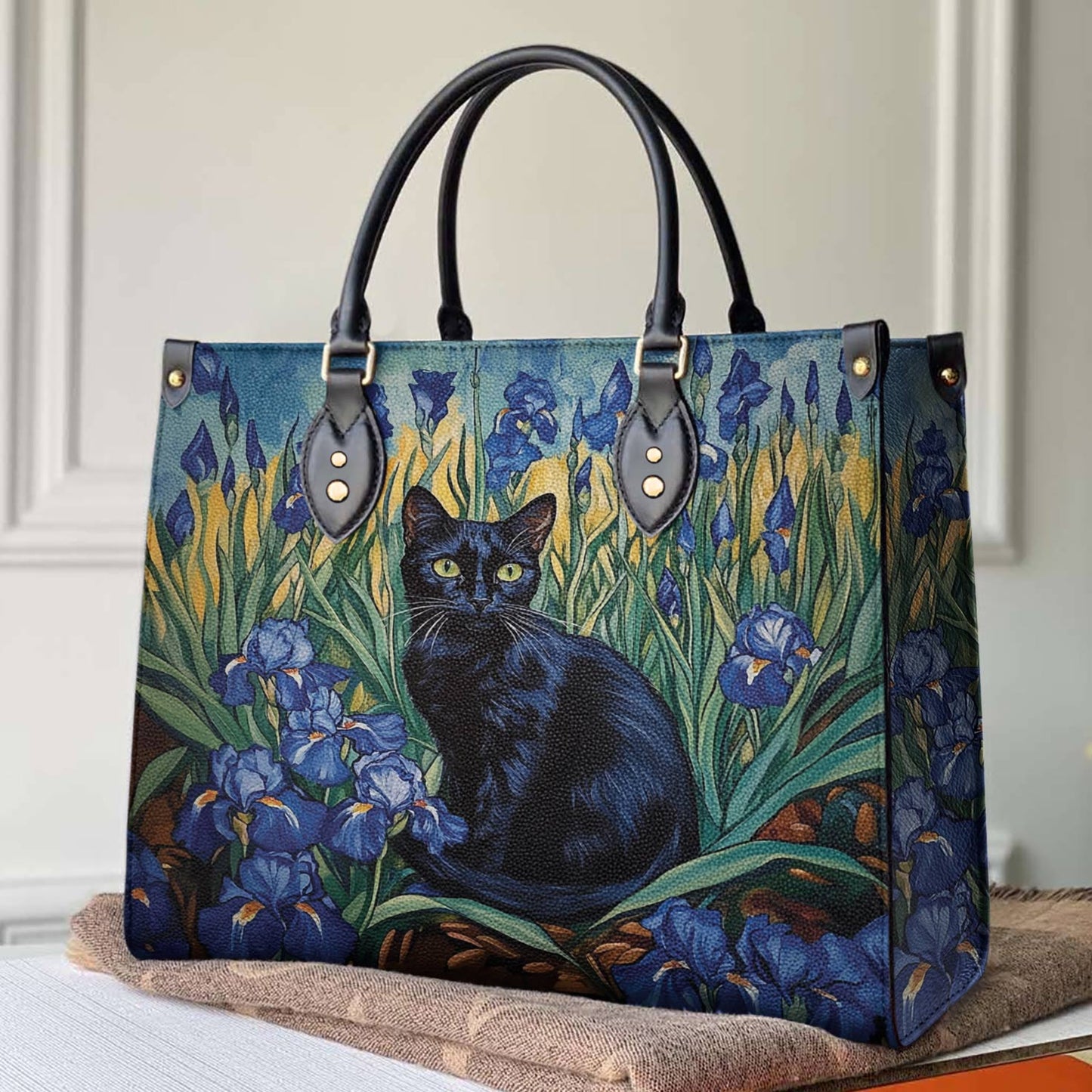 Lorva Leather Bag Iris Garden of Quiet Magic